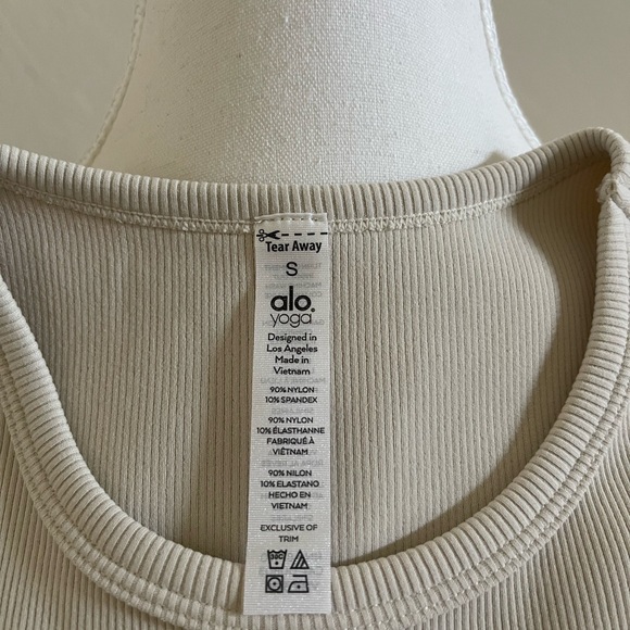 Alo Yoga top, Size Small, Color: Bone - Picture 3 of 3